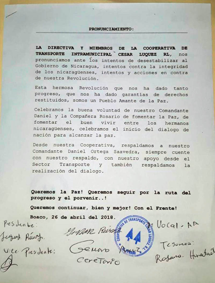 PRONUNCIAMIENTOS
